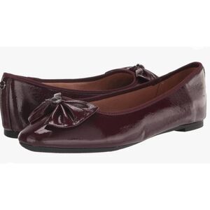 sam edelman Circus Carmen Burgundy Gloss Bow Flats 9.5